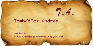Tombácz Andrea névjegykártya
